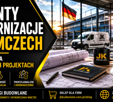 Remonty w Niemczech – projekty budowlane i modernizacje obiektów komercyjnych realizowane przez J.K. Usługi Budowlane.