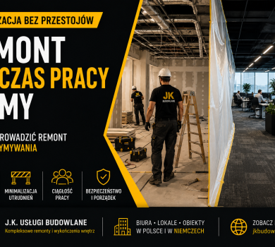 Remont podczas pracy firmy – modernizacja biura lub lokalu bez zatrzymywania biznesu