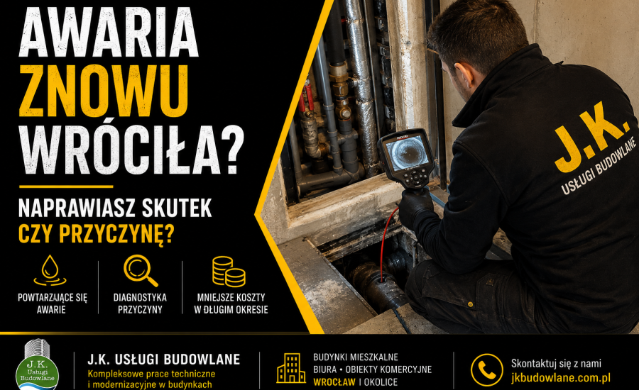Powtarzające się awarie w budynku i diagnostyka przyczyny usterki