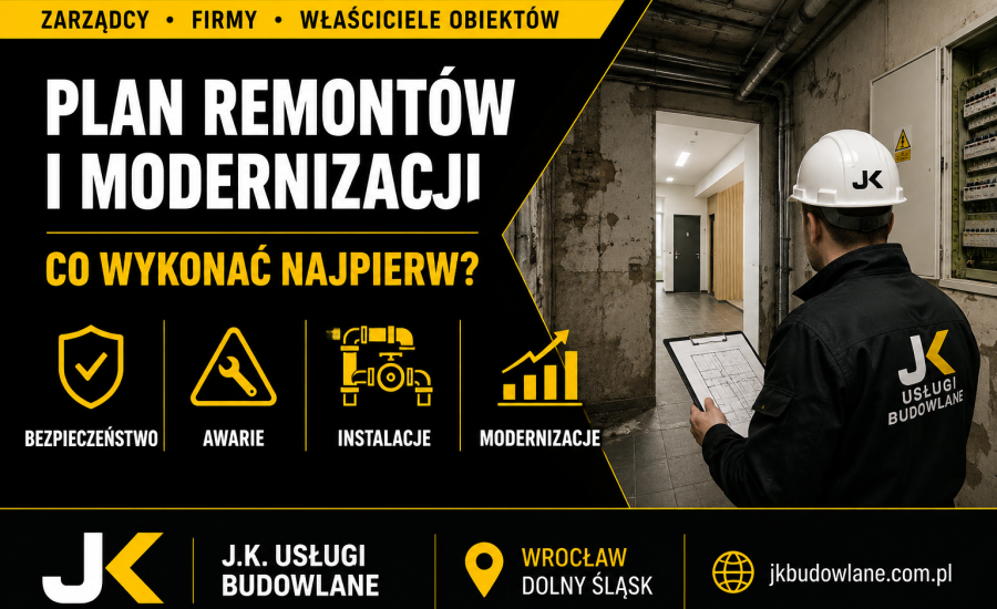 Plan remontów i modernizacji budynku – ocena stanu technicznego obiektu